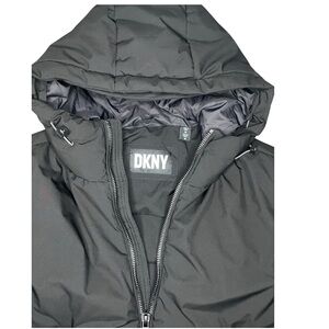 DKNY Black Hooded Jacket-Mens Medium